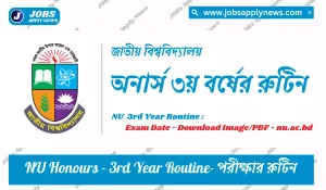 NU Honours 3rd Year Routine NU Honours 3rd Year Routine